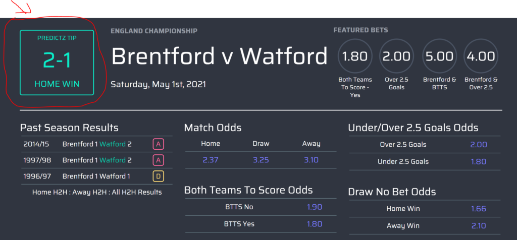 predictz predictions and tips