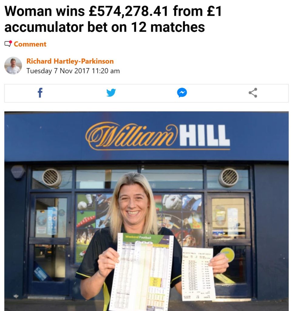 football accumulator betting winners