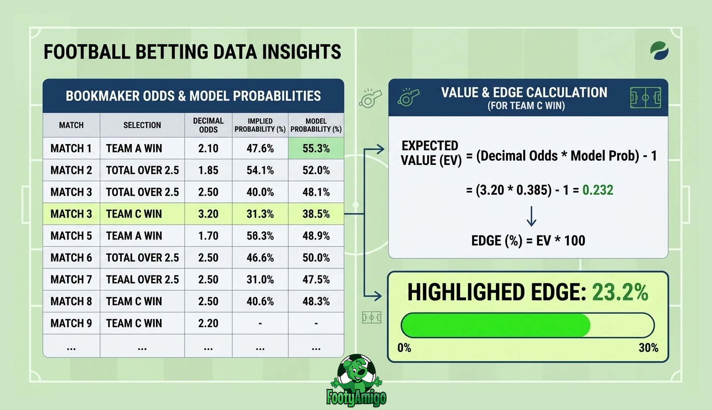 Betting data insights on value